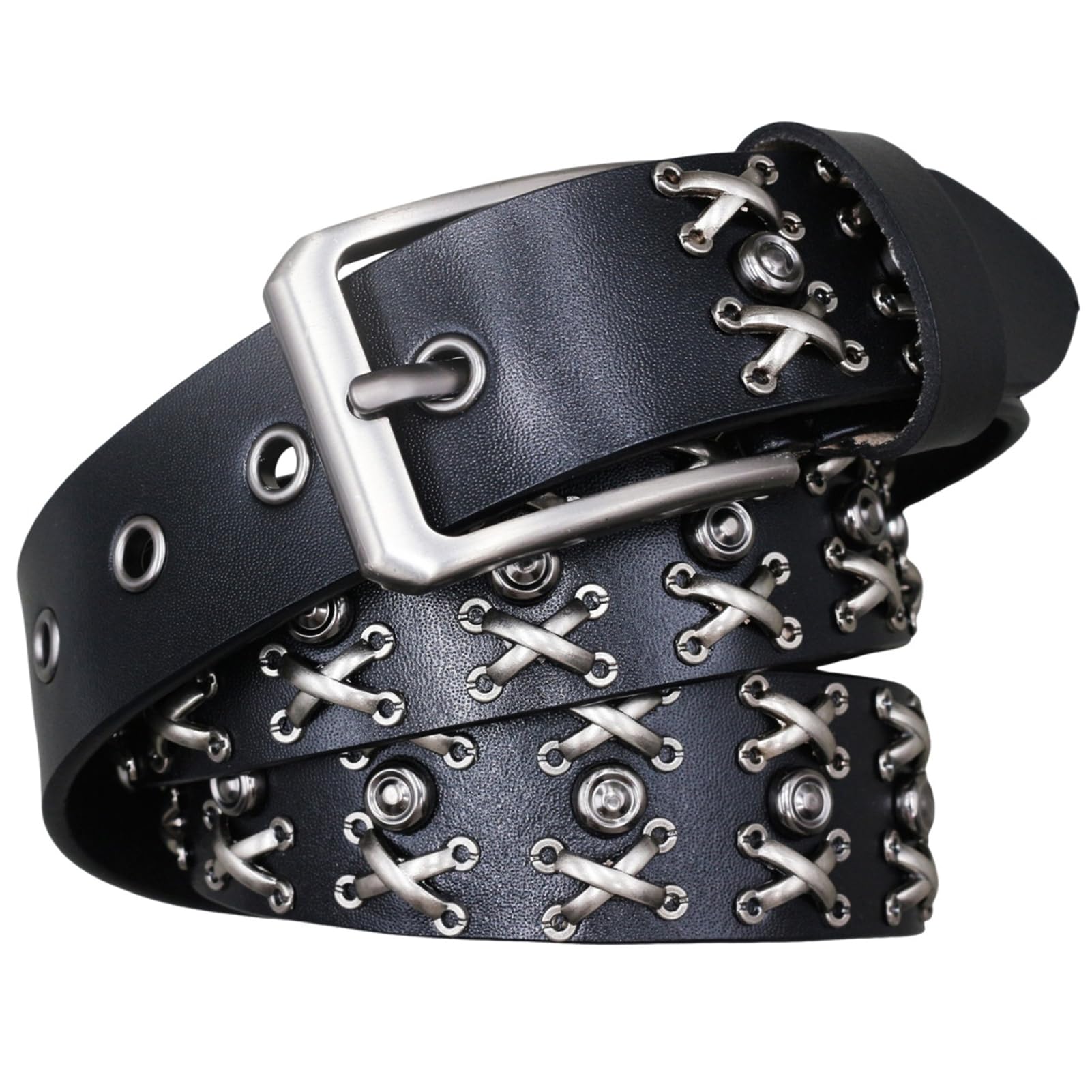 Amazon.com: AGUTALITHIC Men's Women's Studded Circle Cross Rivet